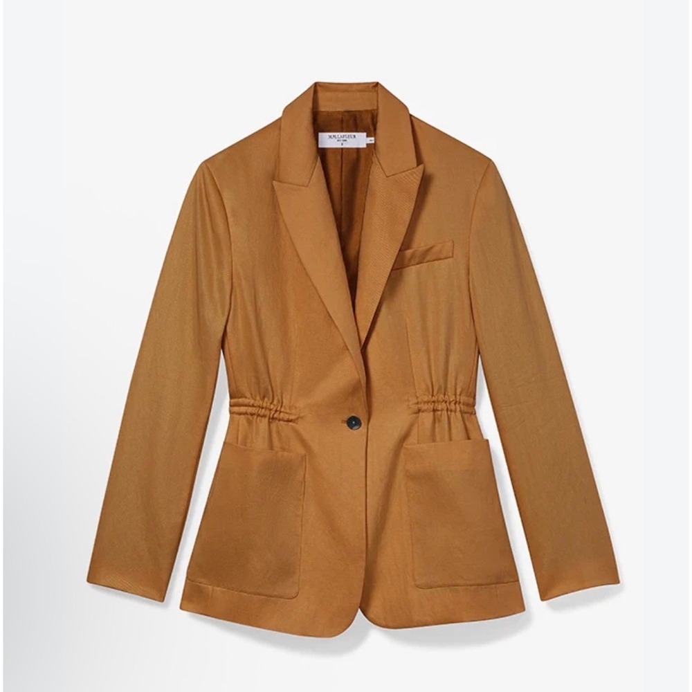 M.M.LaFleur Hyo Blazer Jacket in Acorn Brown – Women's Size Single-Breasted